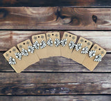 White Concho Clay Earrings