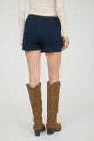 Bow Denim Mini Skort
