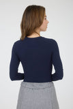 Round Neck Long Sleeve Sweater Bodysuit