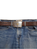 Western Long Horn Buckle Belt