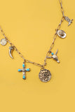 Charm Necklace- Western Cross, Cowboy Hat