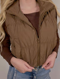 Cropped Puffer Vest