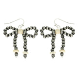 Western Pearl Bead Bowknot Earrings