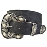 Western Floral Tooled Belt