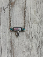"Babeweiser" Longhorn Skull Charm Necklace