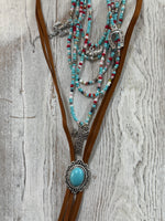 Beaded Necklace with Western Charms