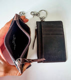 Western Cowhide Leather Keychain Wallet