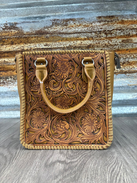 TR Floral Tooled Collection Crossbody