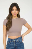 Back Tie Sweater Knit Crop Top