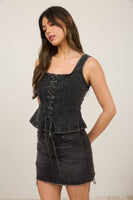 Sleeveless Denim Top