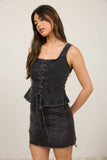 Sleeveless Denim Top