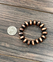 Handmade Rondelle Copper Navajo Stretch Bracelet