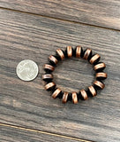 Handmade Rondelle Copper Navajo Stretch Bracelet