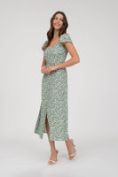 Floral V Neck Dress