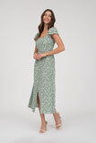 Floral V Neck Dress