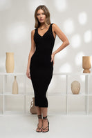 Sleeveless Sweater Knit Midi Dress