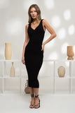 Sleeveless Sweater Knit Midi Dress