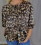 Leopard Satin Blouse