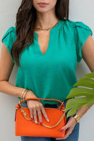 Petal Tassel Sleeve Blouse