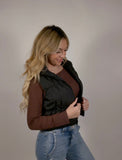 Cropped Puffer Vest