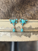 Turquoise Heart Earrings