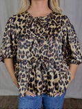 Leopard Satin Blouse