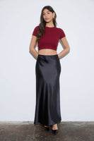 Back Tie Sweater Knit Crop Top