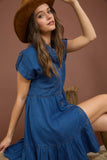 Chambray Button Down Shirt Dress