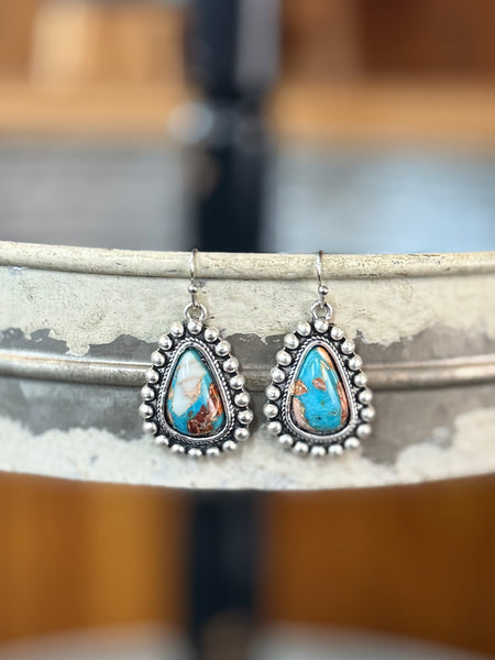 Drop Gemstone Earrings