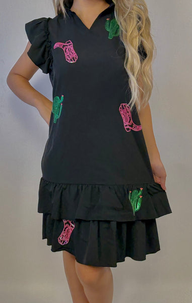 Sequence Ruffle Dress