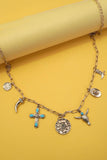 Charm Necklace- Western Cross, Cowboy Hat