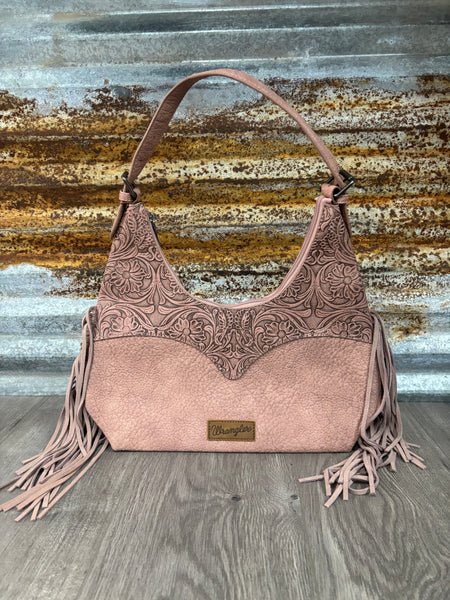 Wrangler Fringe Floral Hobo Bag