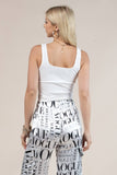 Solid  Square Neck Crop Top