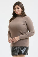 Plus Mock Neck Long Sleeve Top