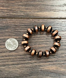 Handmade Rondelle Copper Navajo Stretch Bracelet