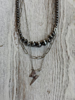 Layered Navajo Lightning bolt Western Necklace
