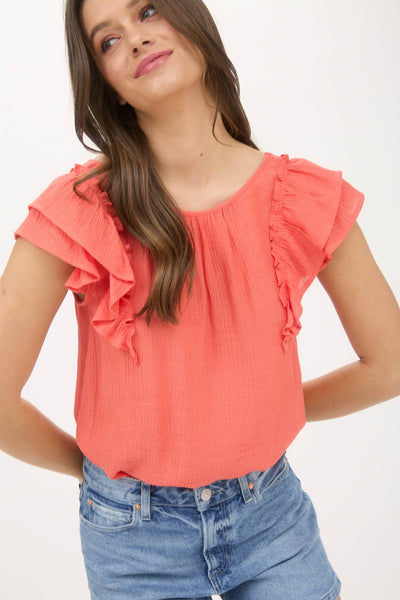Ruffle Back Bow Top