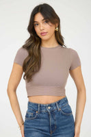 Back Tie Sweater Knit Crop Top
