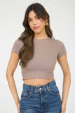 Back Tie Sweater Knit Crop Top