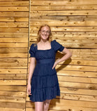 Square Tiered Mini Dress