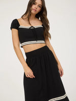 Lace Trim Crop Top