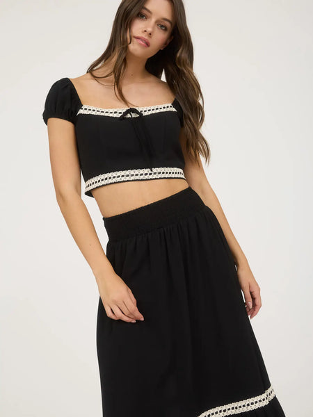 Lace Trim Crop Top