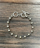 Silver Navajo Bead Adjustable Bracelet