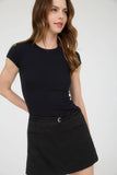 Round Neck Short Sleeve Knit Bodysuit