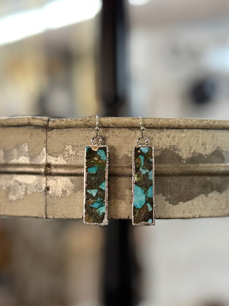Bar Gemstone Earrings