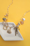Charm Necklace- Bow, Checker, Heart, Floral