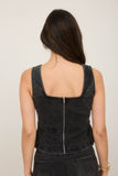 Sleeveless Denim Top