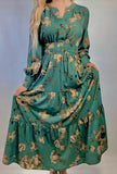 Sage Floral Dress