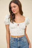 Floral Knit Crop Top