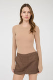 Round Neck Long Sleeve Sweater Bodysuit